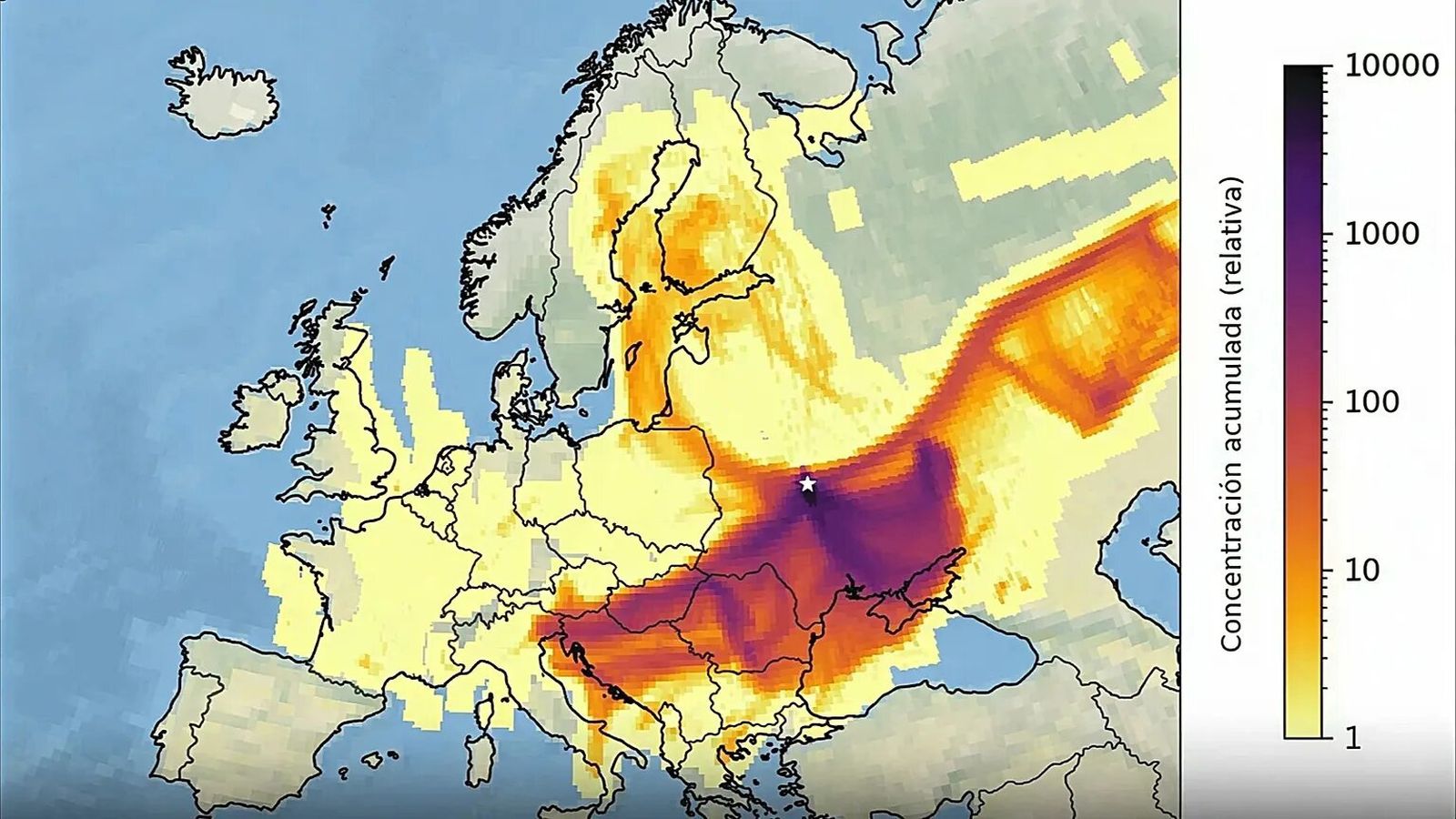 Nube radiactiva de Chernóbil