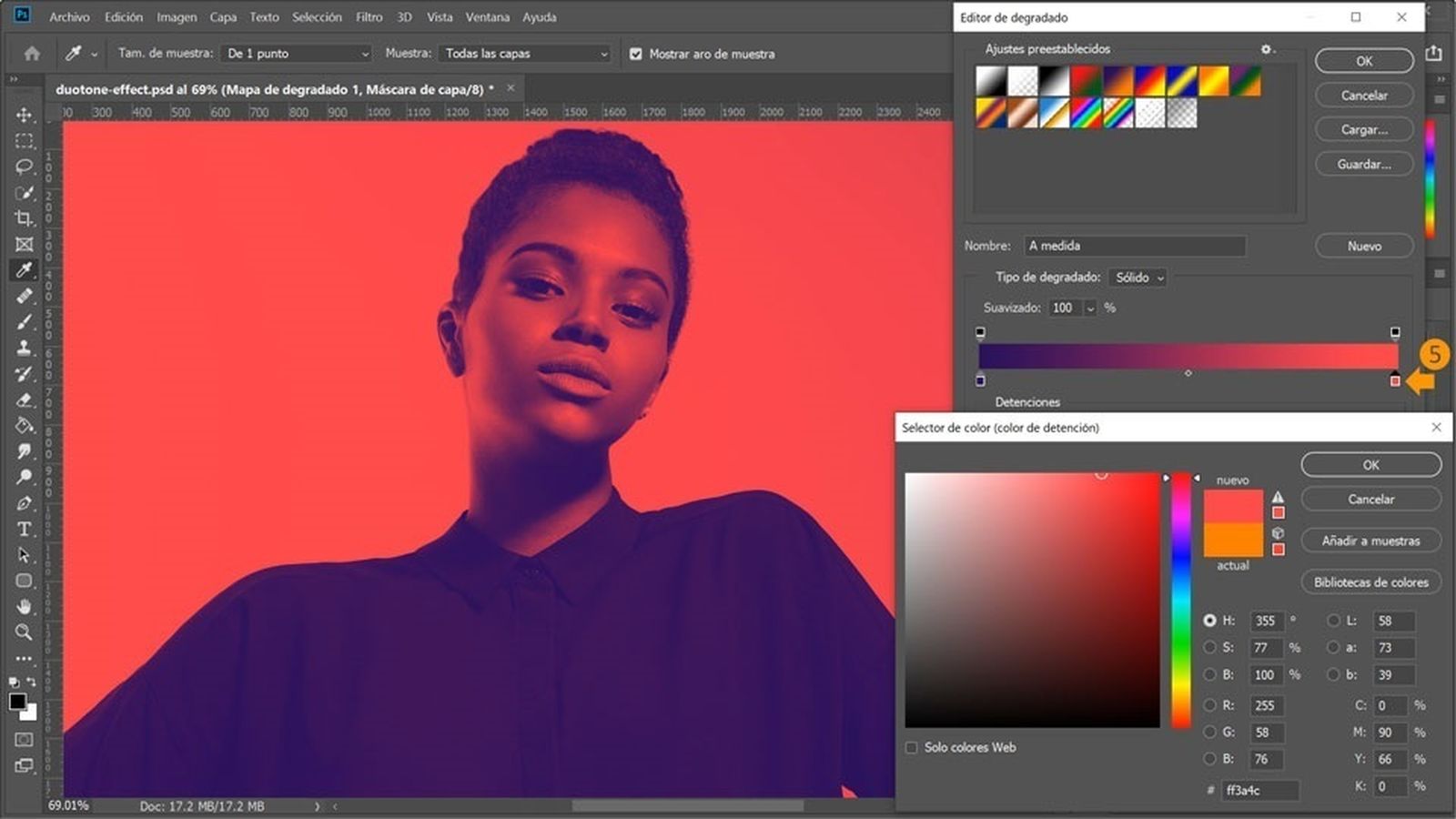 Imagen de la interfaz de Adobe Photoshop