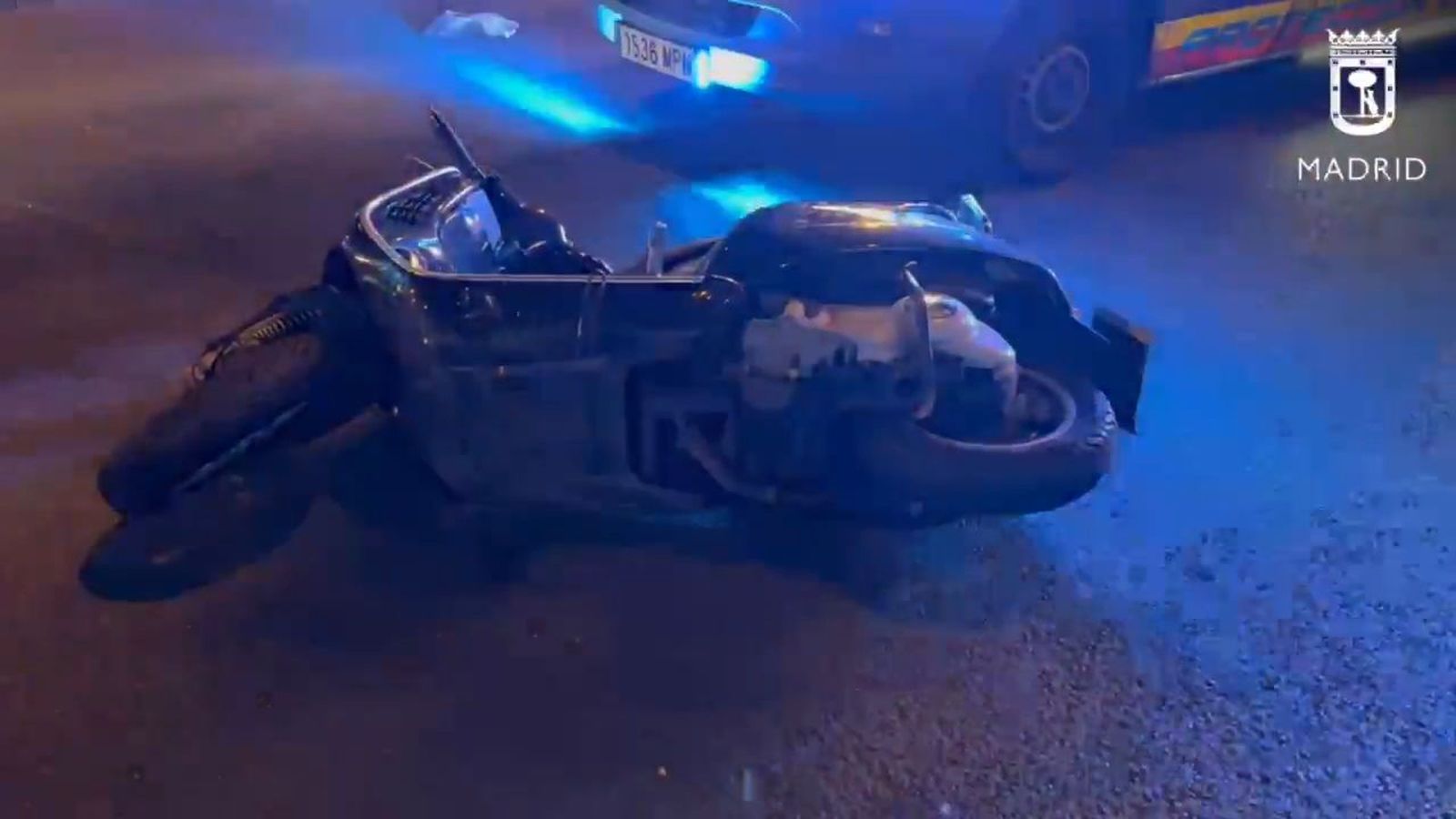 Accidente de moto en la Castellana