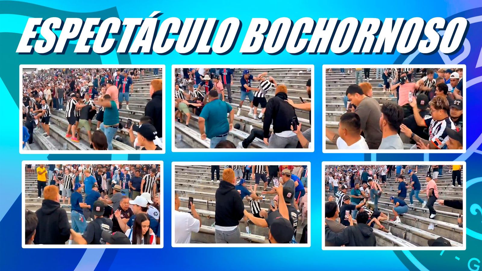 Lamentable pelea en las gradas entre aficionados del PSG y Botafogo