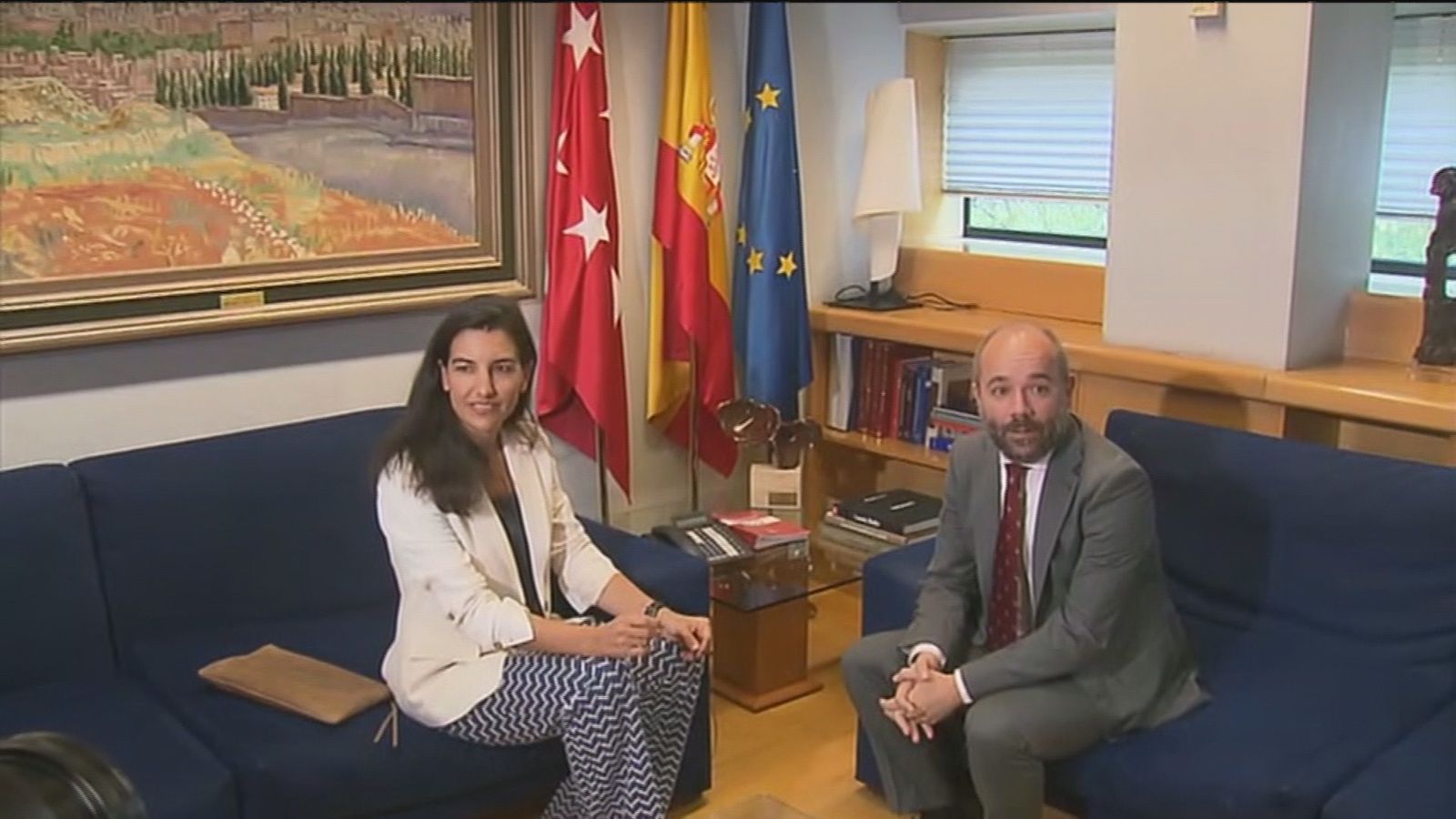 Rocío Monasterio, en la ronda de contactos de Juan Trinidad