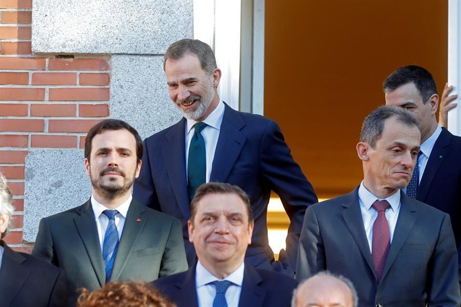 Felipe VI, antes de la foto oficial con el Gobierno de Pedro Sánchez