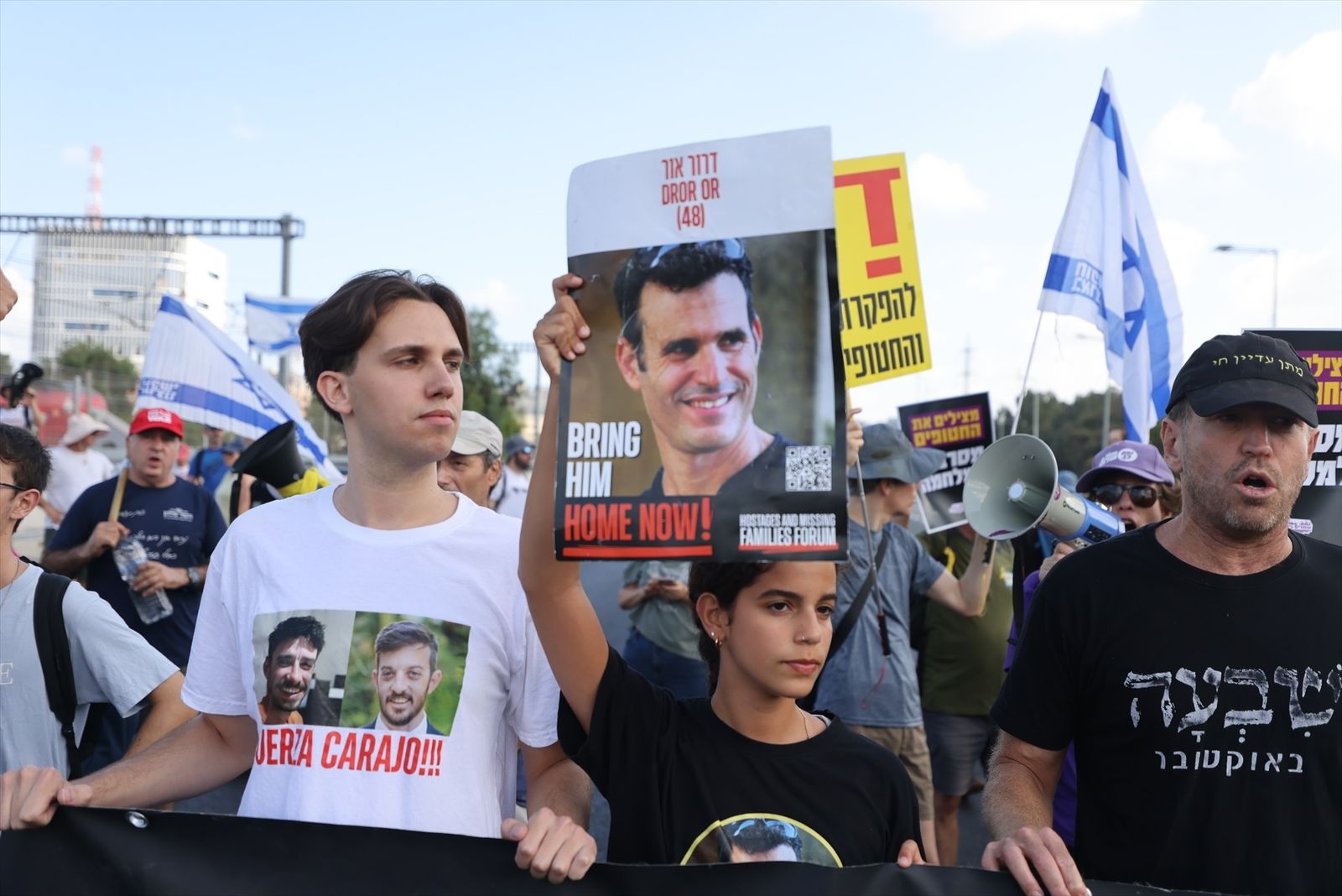Protesta en Tel Aviv por los rehenes secuestrados