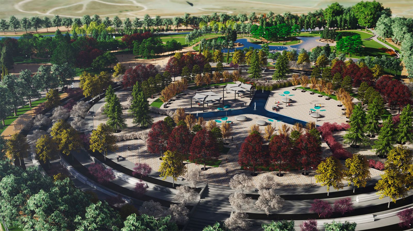 Recreación del proyecto del parque de la Gavia