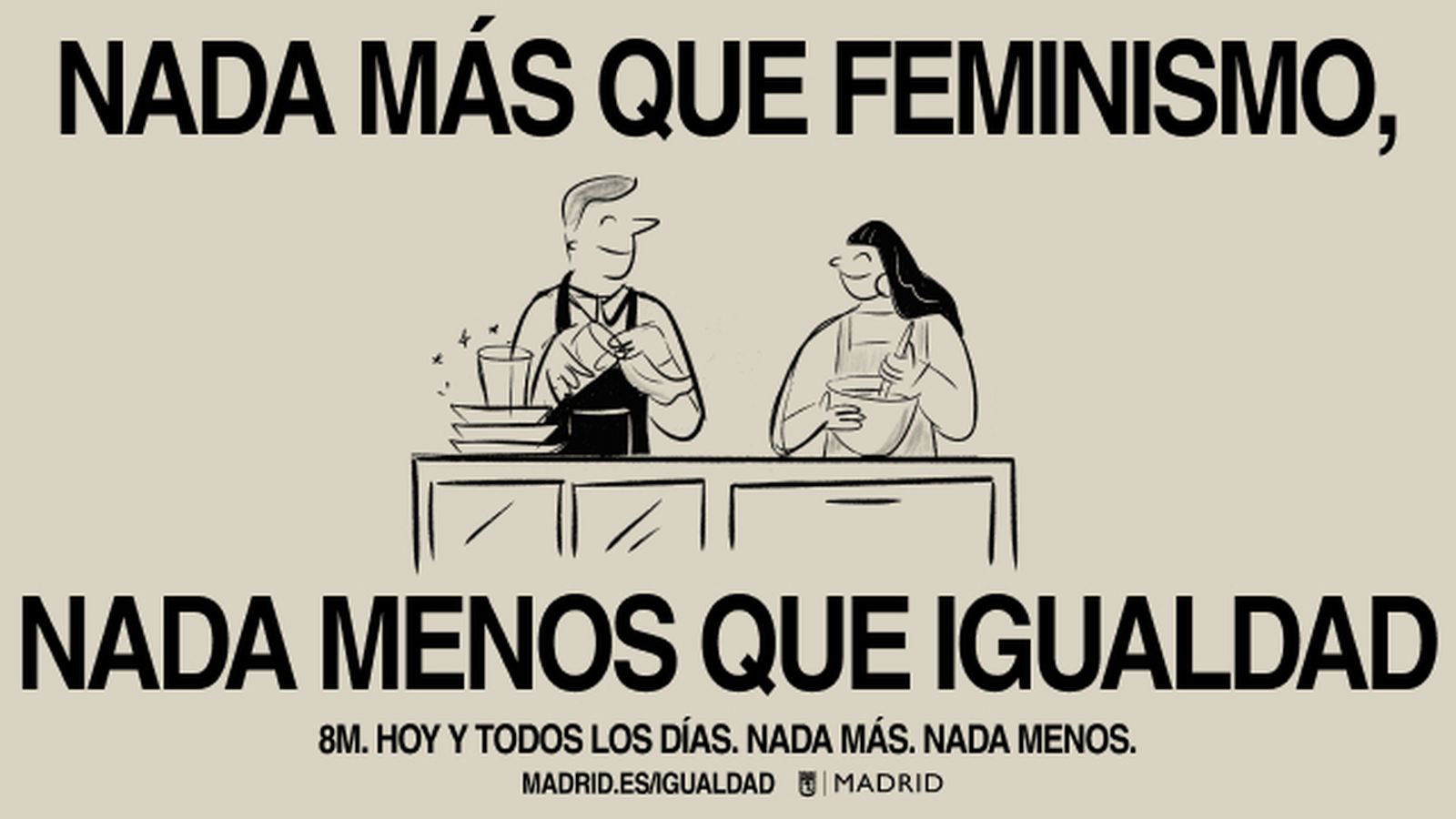 Cartel del Ayuntamiento de Madrid por el 8M