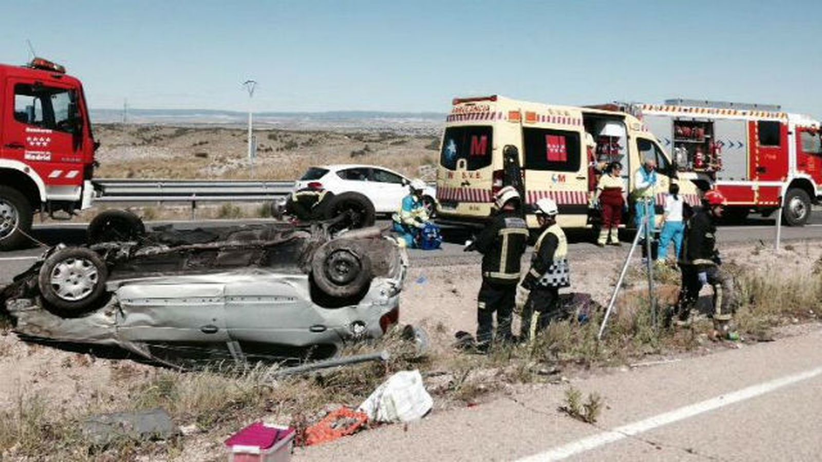 Tres personas han resultado heridas, una de ellas grave, en un accidente en la A-3