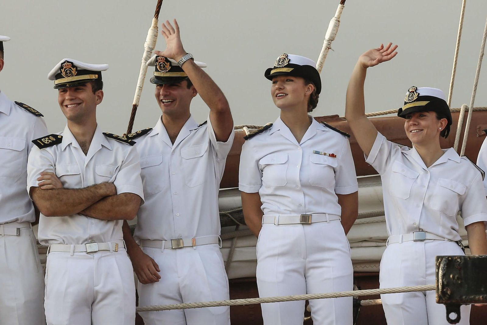La Princesa Leonor llega a Gijón a bordo del buque escuela Juan Sebastián Elcano