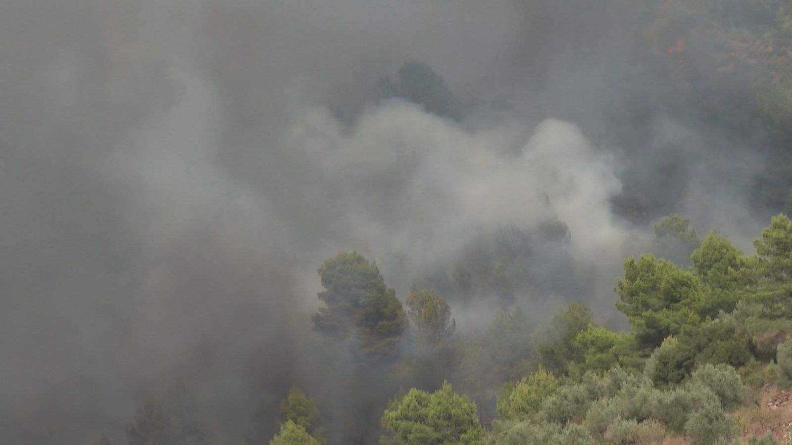 El incendio de Segorbe (Castellón) continúa activo pero evoluciona favorablemente
