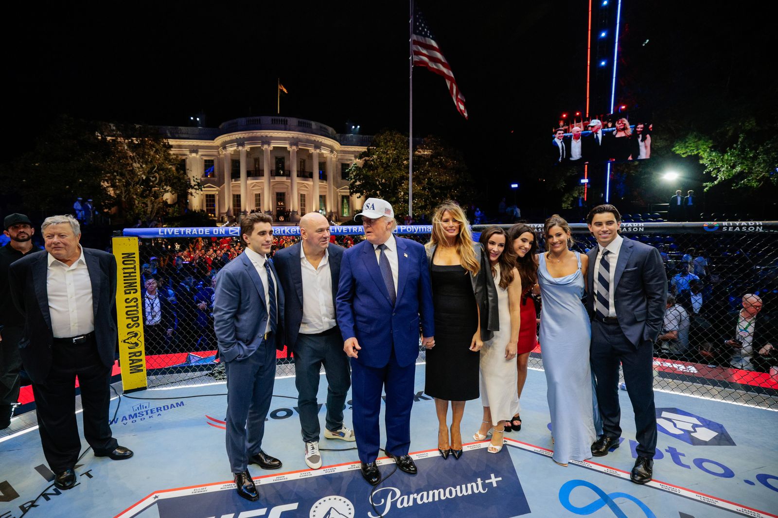 Trump en el evento UFC 250
