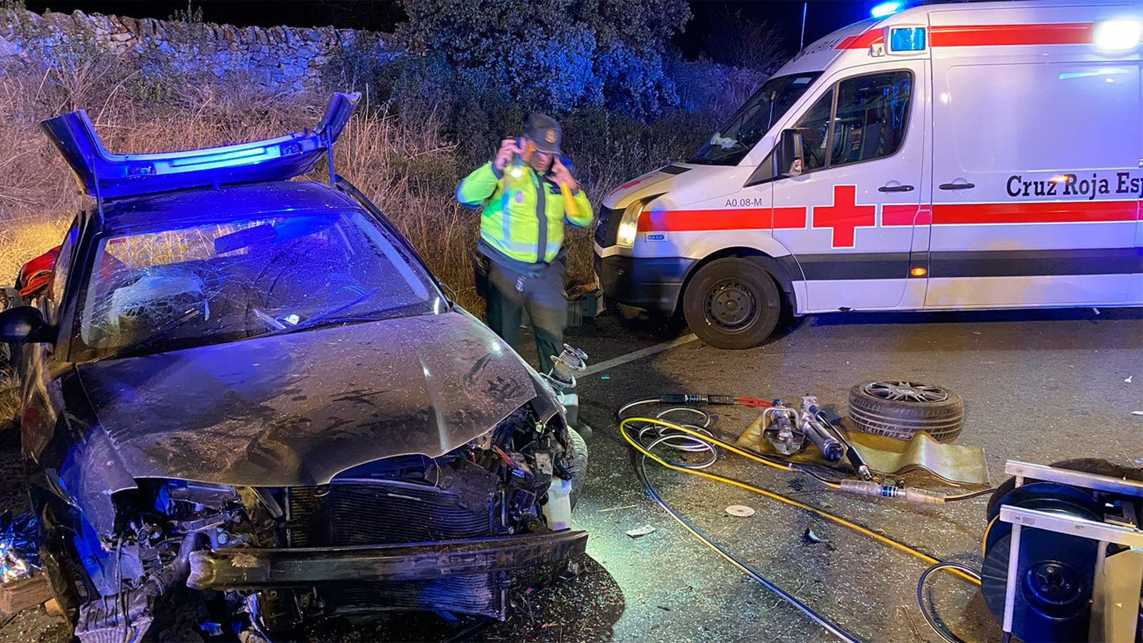 Choque  frontal  en Manzanares del Real