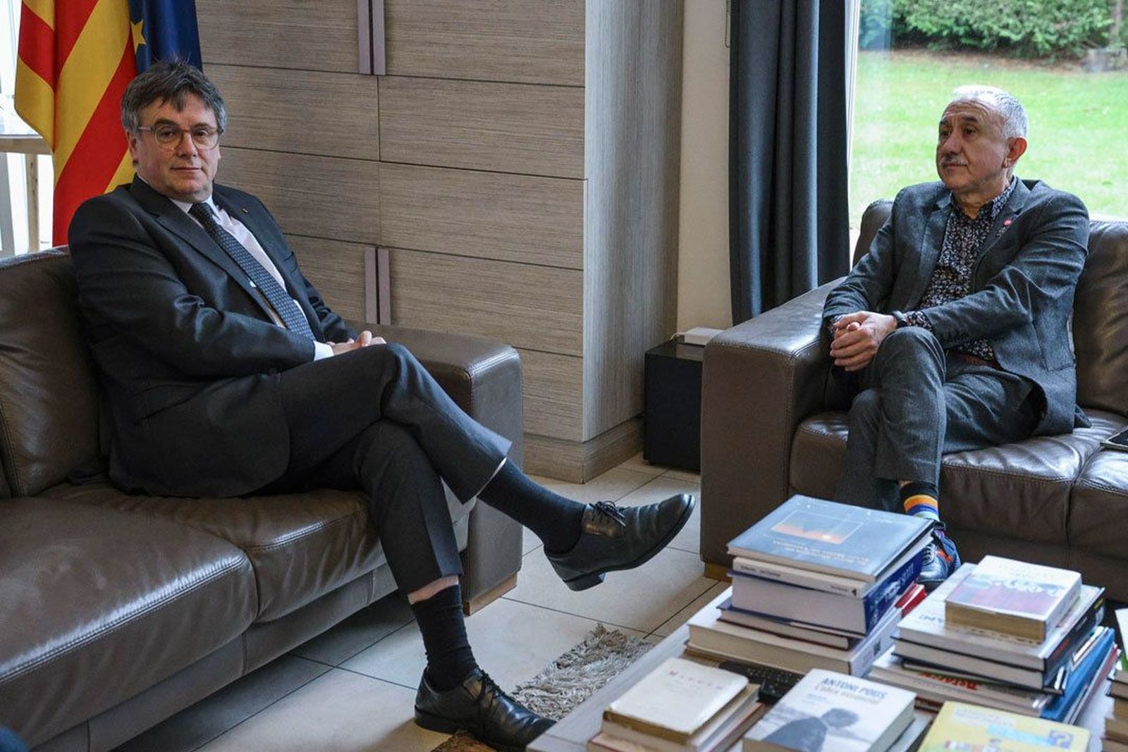 Pepe Álvarez confía en que Junts apoye reducir la jornada tras reunirse con Puigdemont en Waterloo