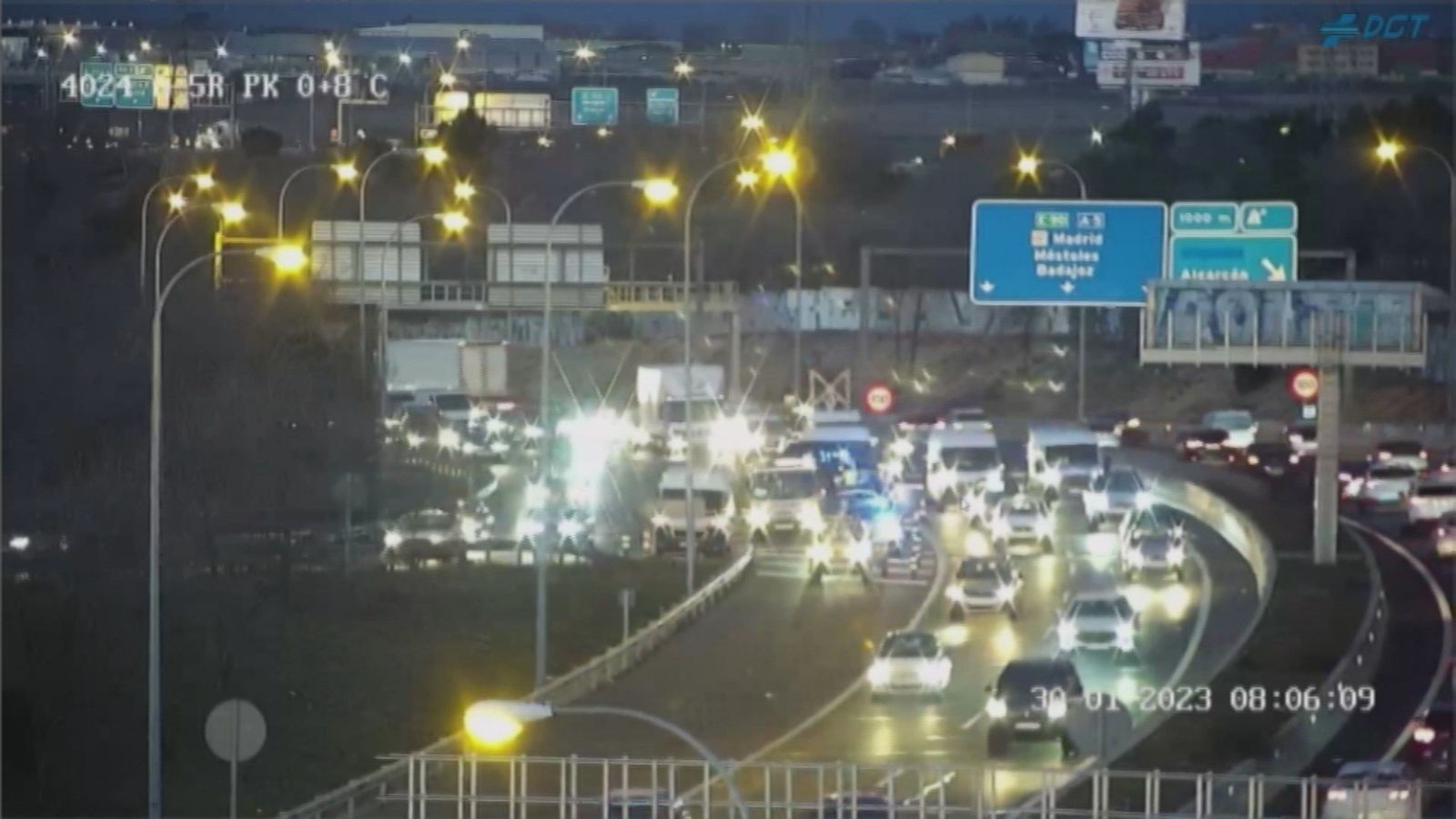 Un accidente en la A-5 en Alcorcón provoca retenciones en sentido Madrid