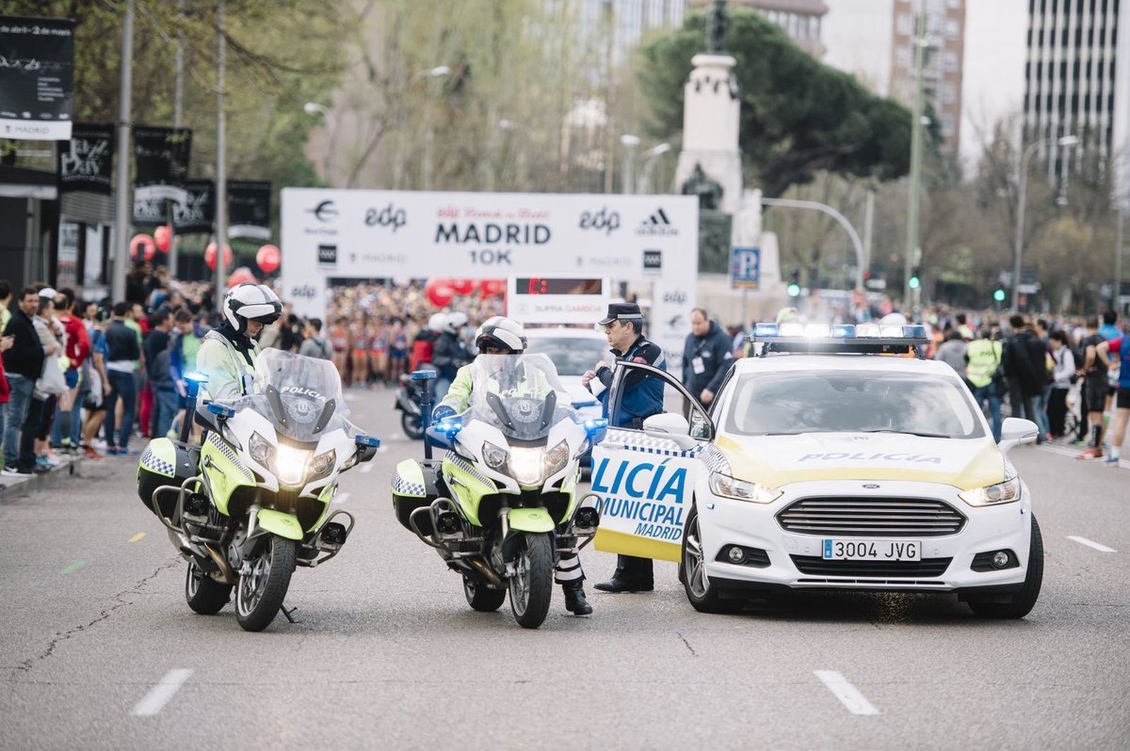 Policía dMunicipal de Madrid durante el 10K