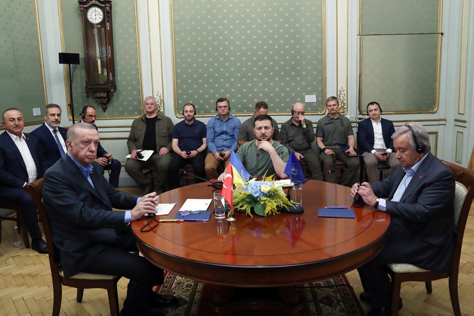 Reunión de Volodymyr Zelensky, Tayyip Erdogan y Antonio Guterres
