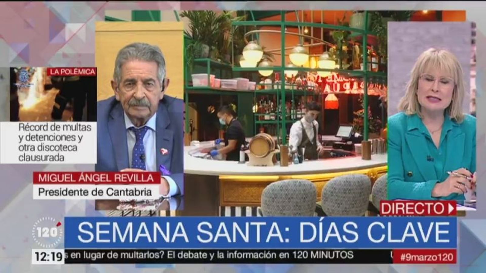Revilla, ante la Semana Santa: "Si todos decidimos cerrar, Madrid también debería hacerlo por solidaridad"