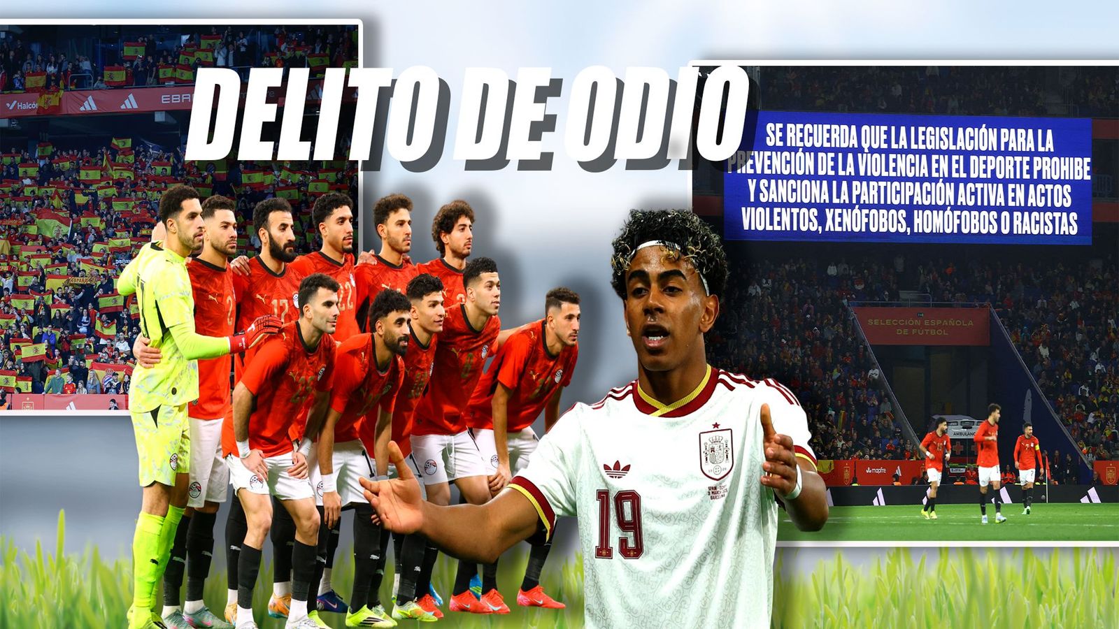 Los vergonzosos pitidos xenófobos de un grupo de aficionados en el amistoso España- Egipto en Cornellá