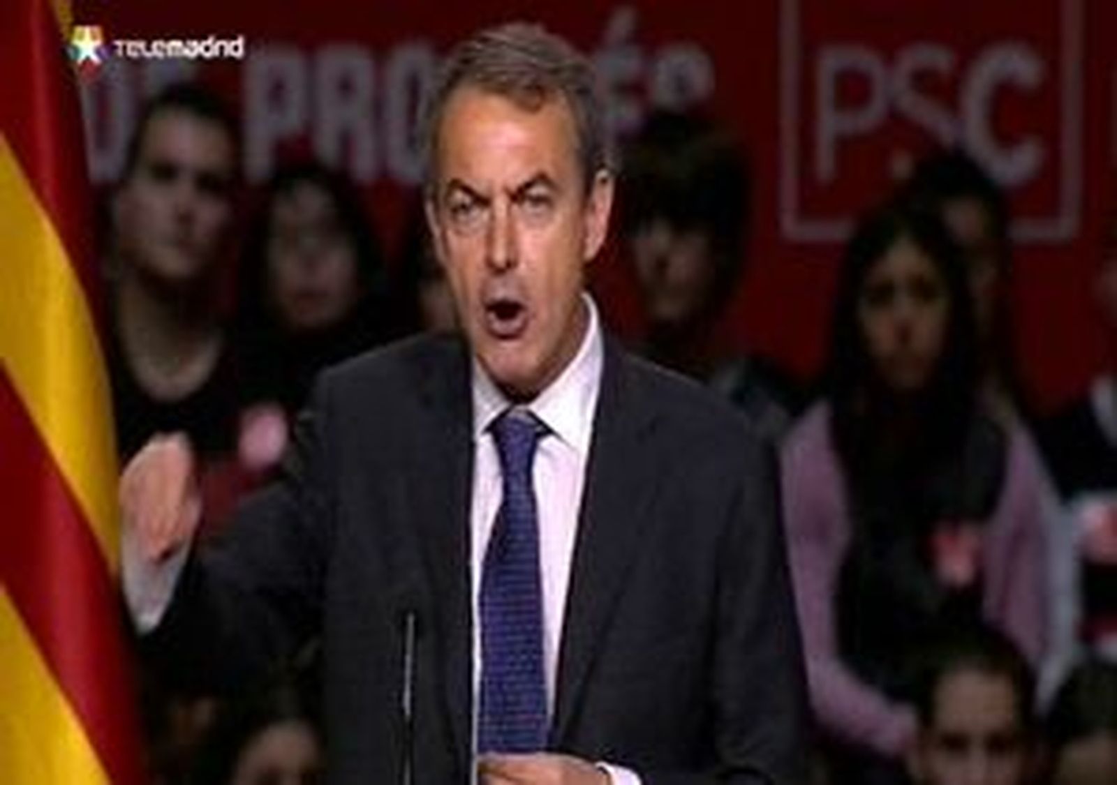 Zapatero en su último mitin de campaña catalana