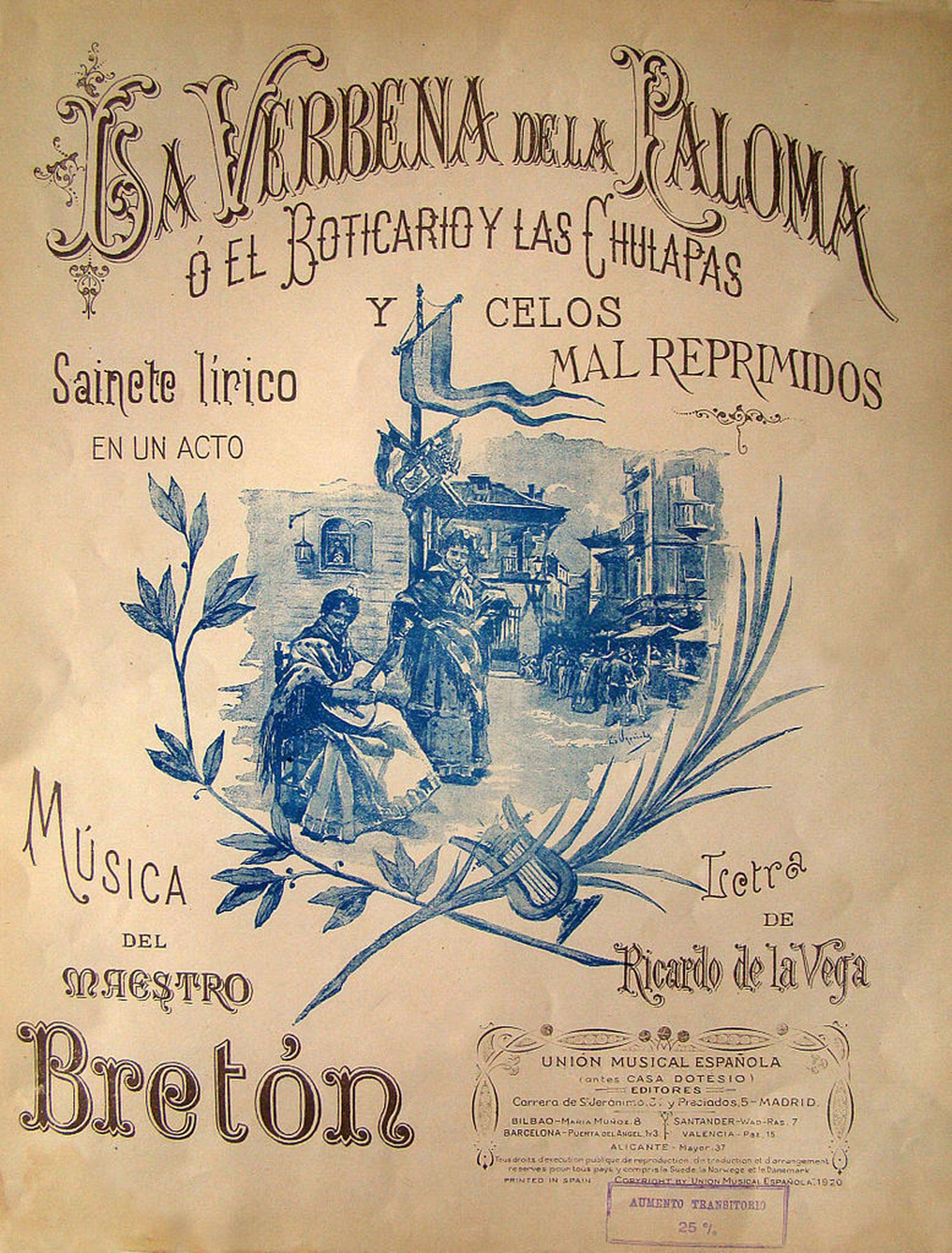 'La Verbena de la Paloma", de Bretón y De la Vega