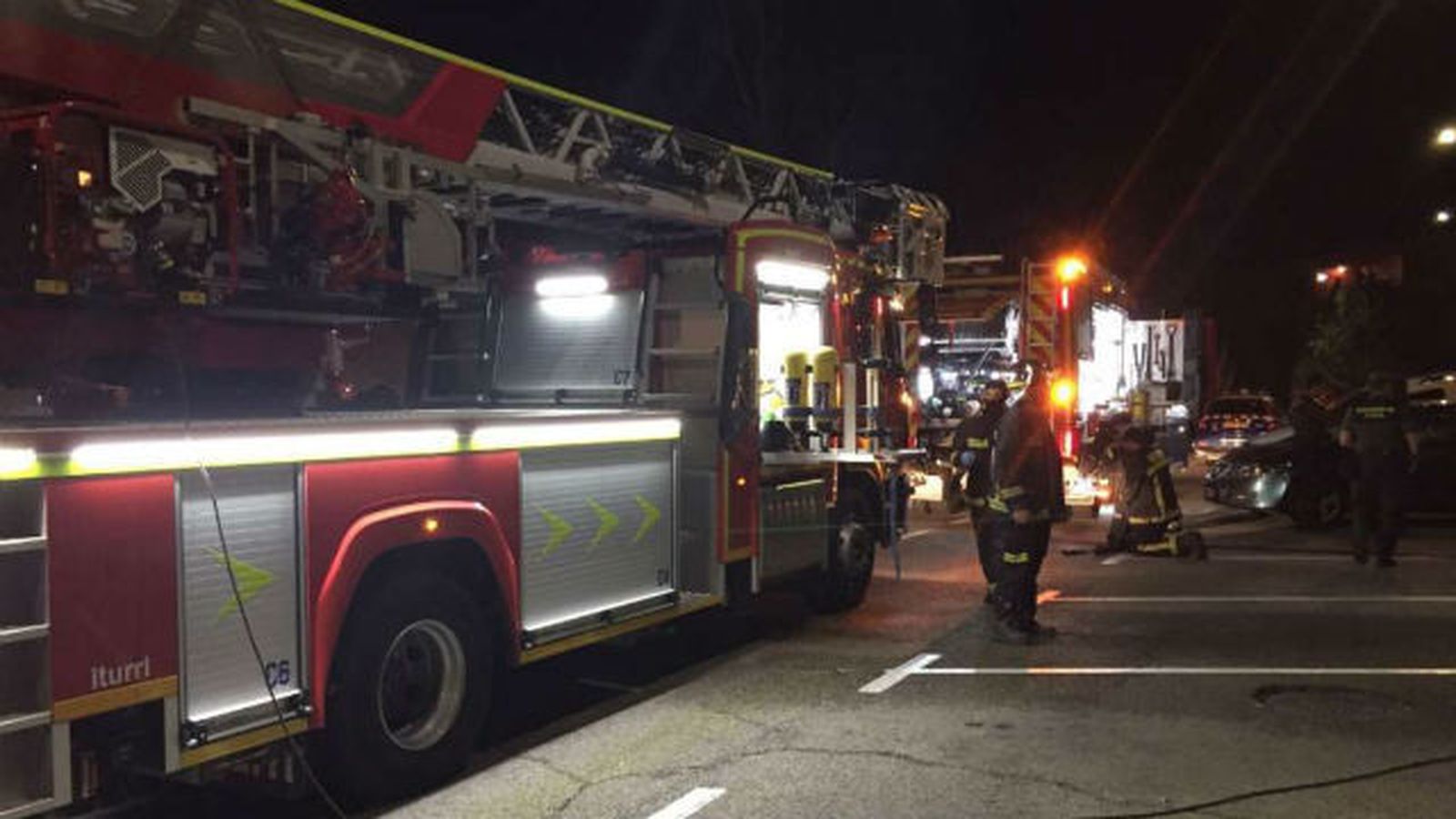 Actuación de los bomberos