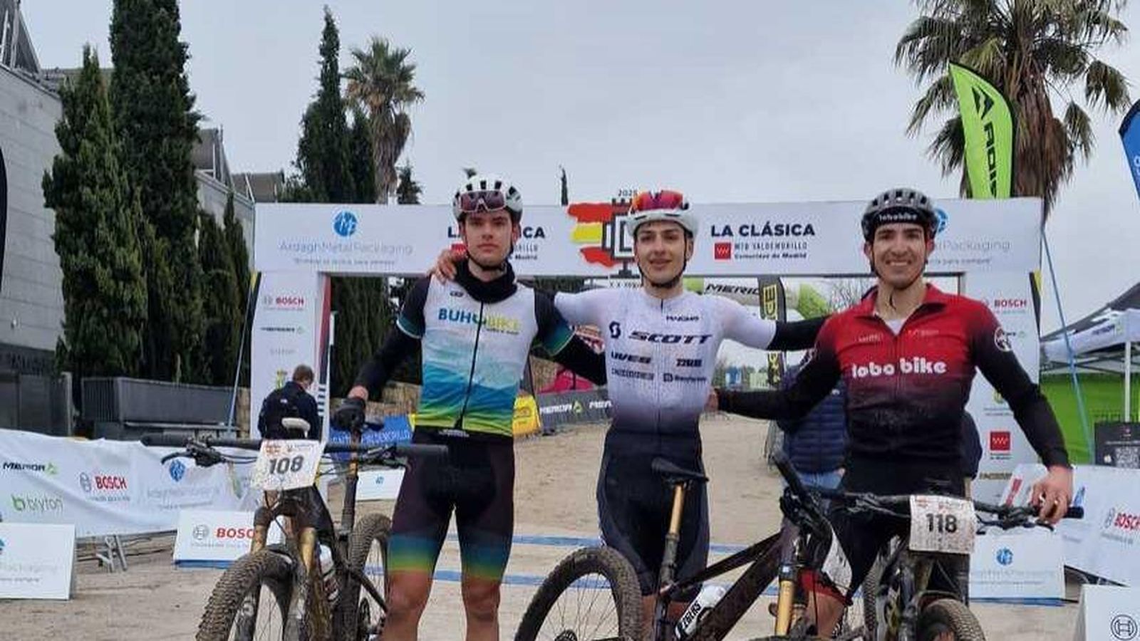 Podio masculino de la Clásica de Valdemorillo