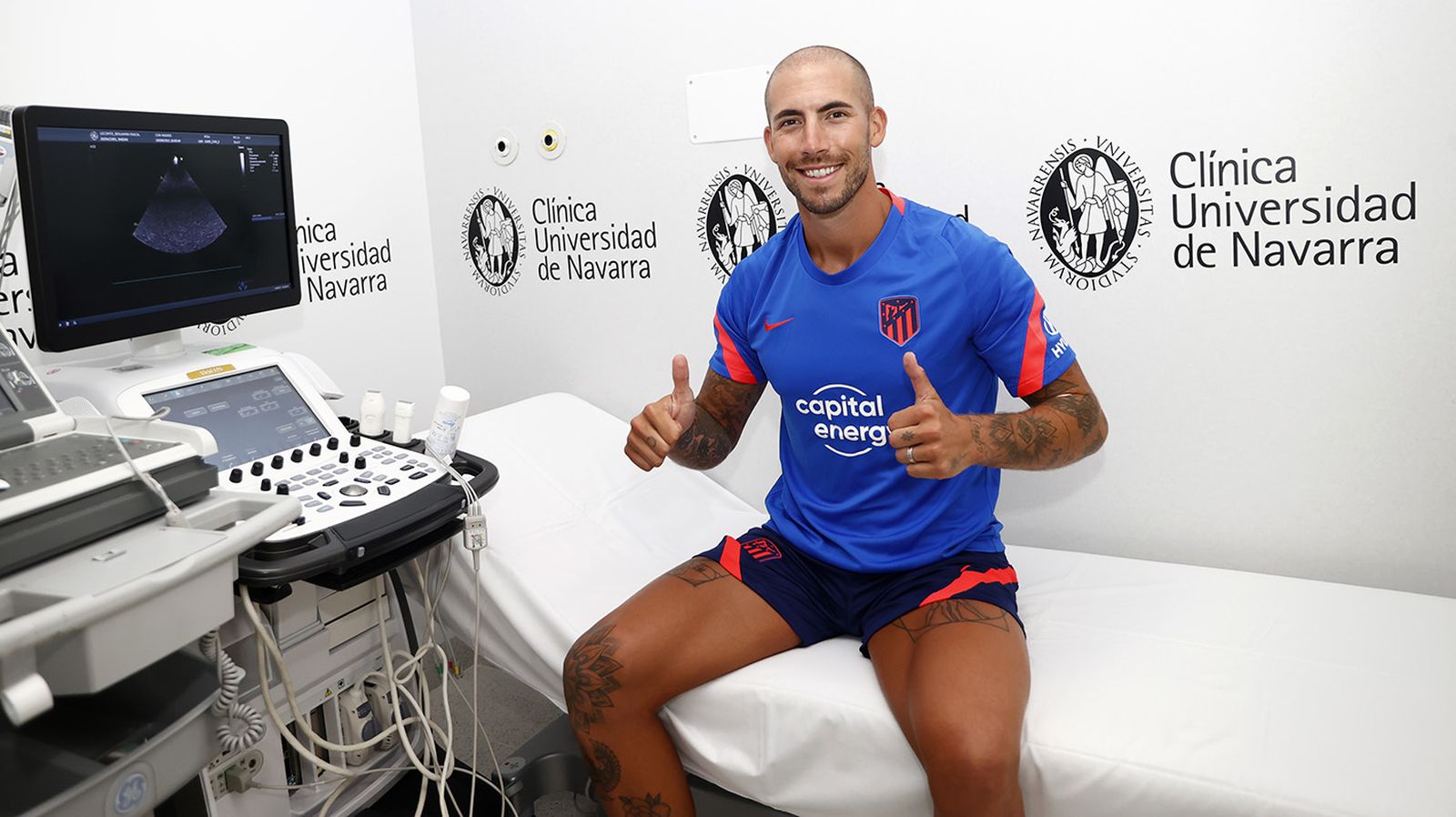 El portero Benjamin Lecomte, del Mónaco, tras el reconocimiento médico con el Atlético de Madrid