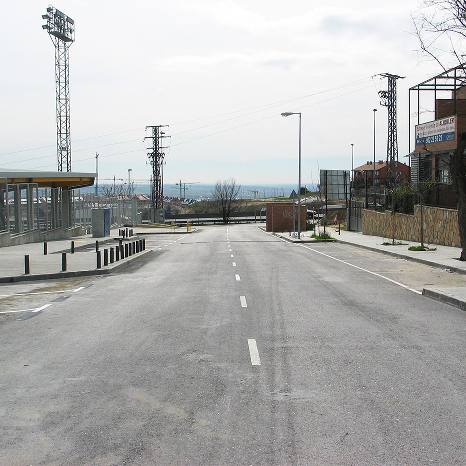 Tramo afectado del paseo Joaquín Ruiz-Giménez de Torrelodones