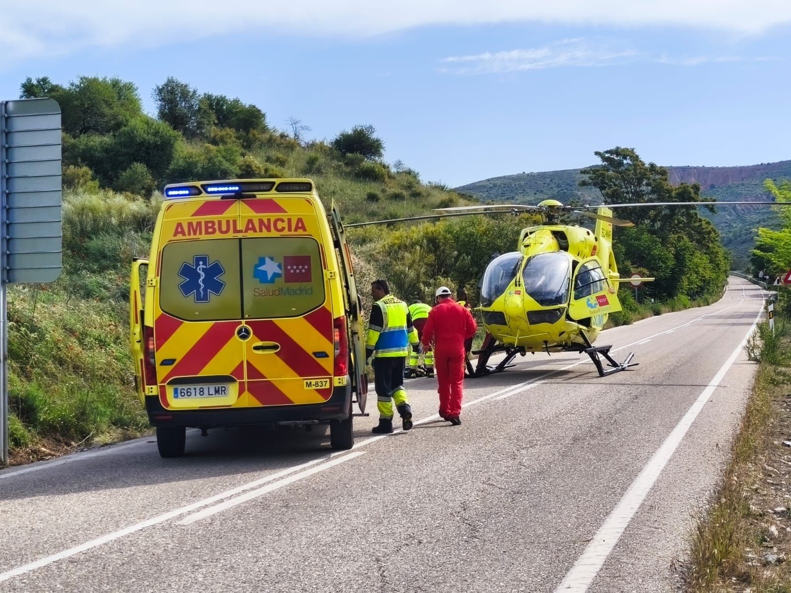 Muere un motorista tras colisionar con un turismo en la M-134, en Patones