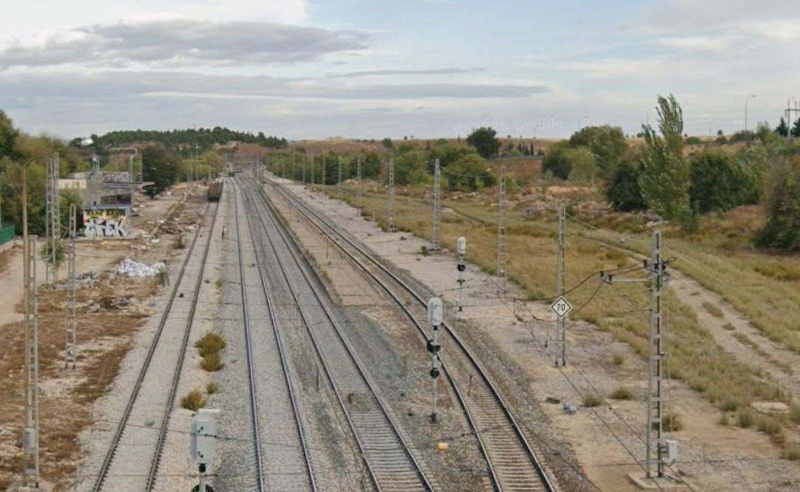 Vías en la estación abandonada de O'Donnell