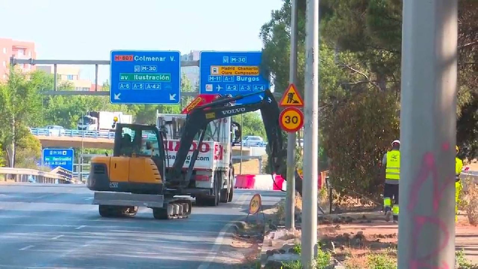 Madrid se convierte en un mar de excavadoras por las obras de la Castellana y la A-5