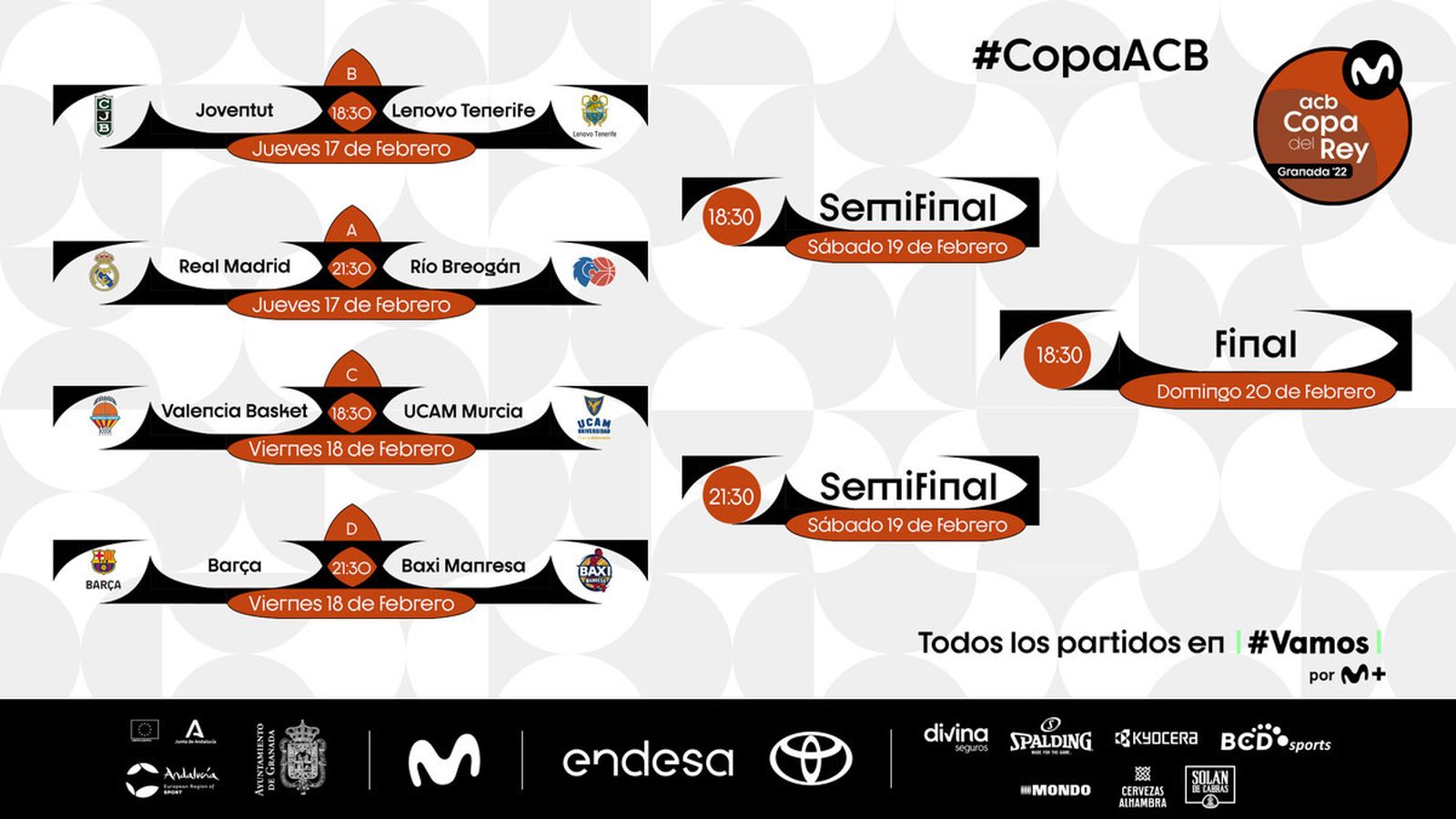 Horarios de la Copa del Rey de Baloncesto de Granada 2022