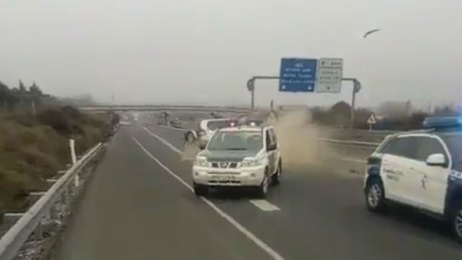 Detenido tras conducir 40kms en sentido contrario y colisionar contra la Guardia Civil