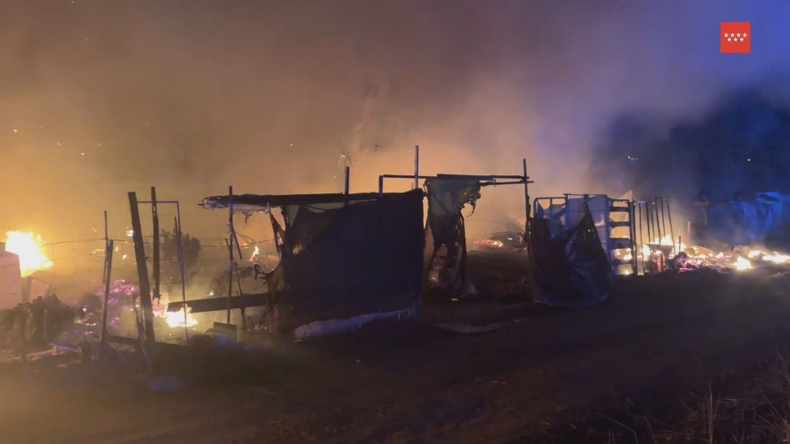 Incendio de 13 infraviviendas en Leganés Norte, 10 de ellas habitadas