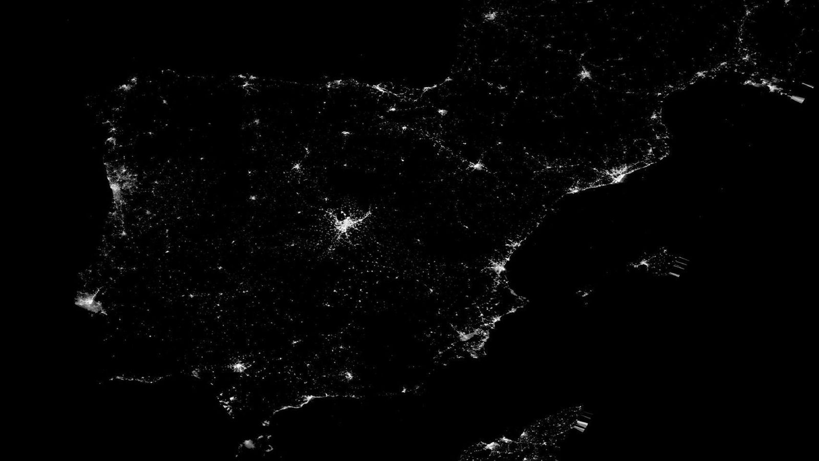 Apagón en España captado por la NASA