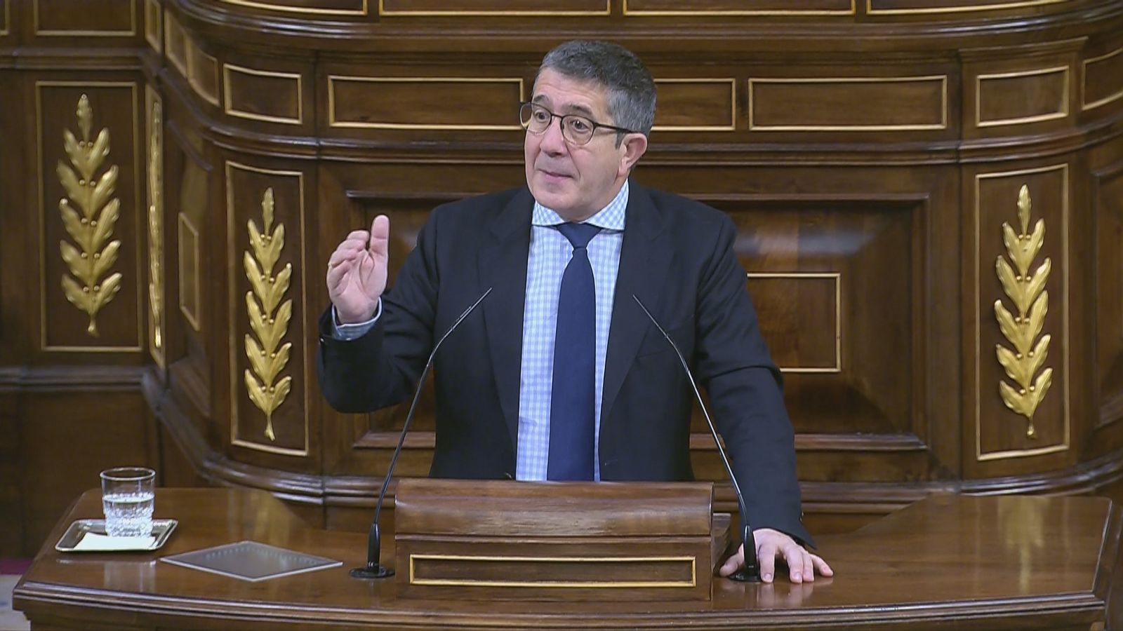 El portavoz del PSOE, Patxi López