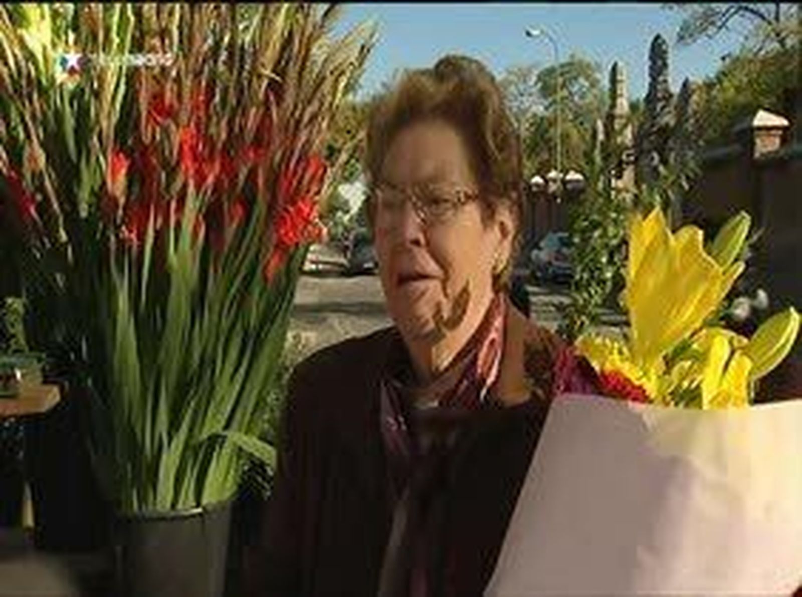Venta de flores el Día de Todos los Santos