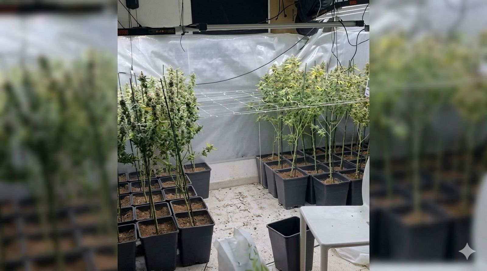 Plantación de marihuana intervenida por la Guardia Civil