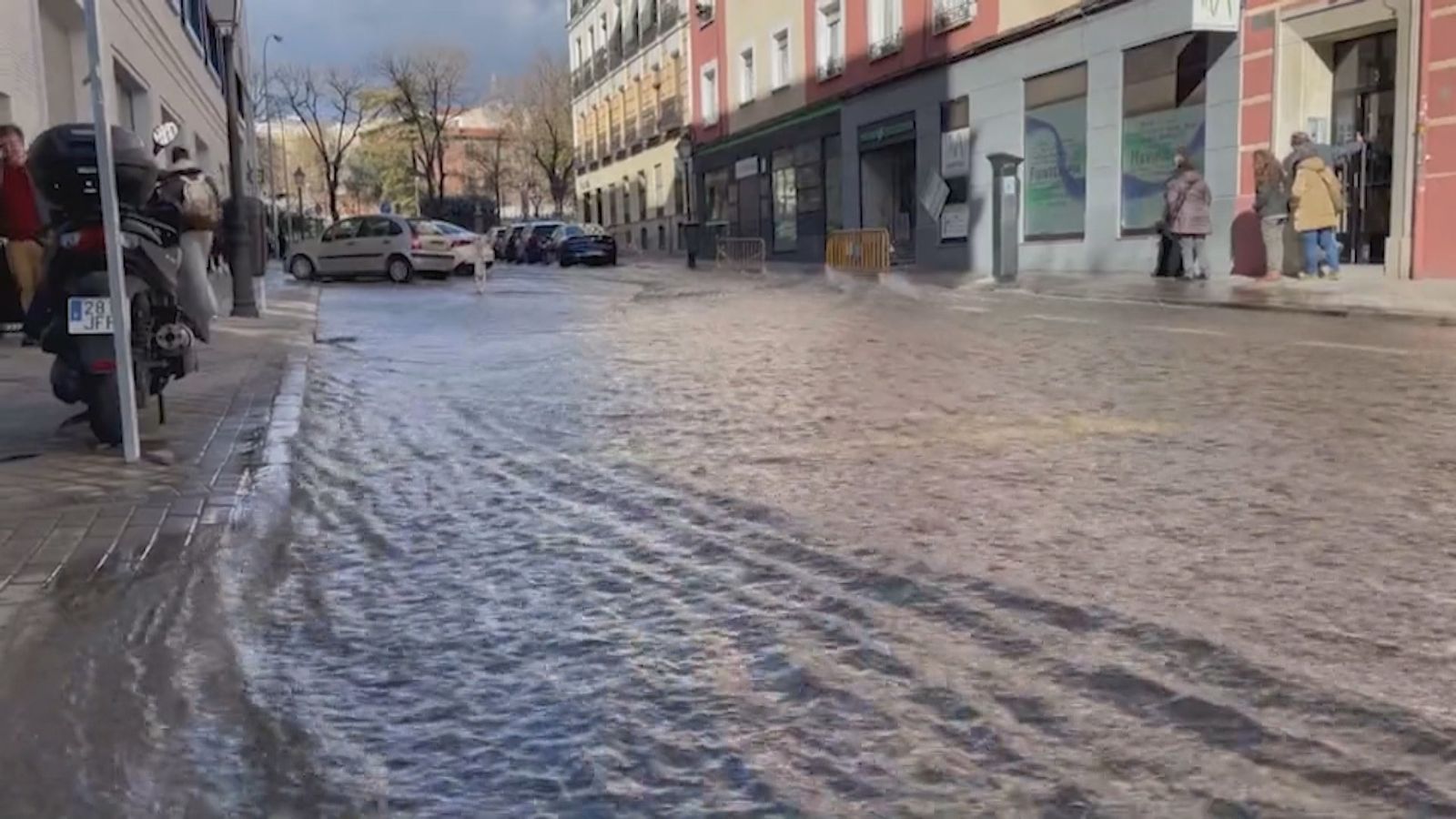 Cortes de agua y luz en el centro de Madrid
