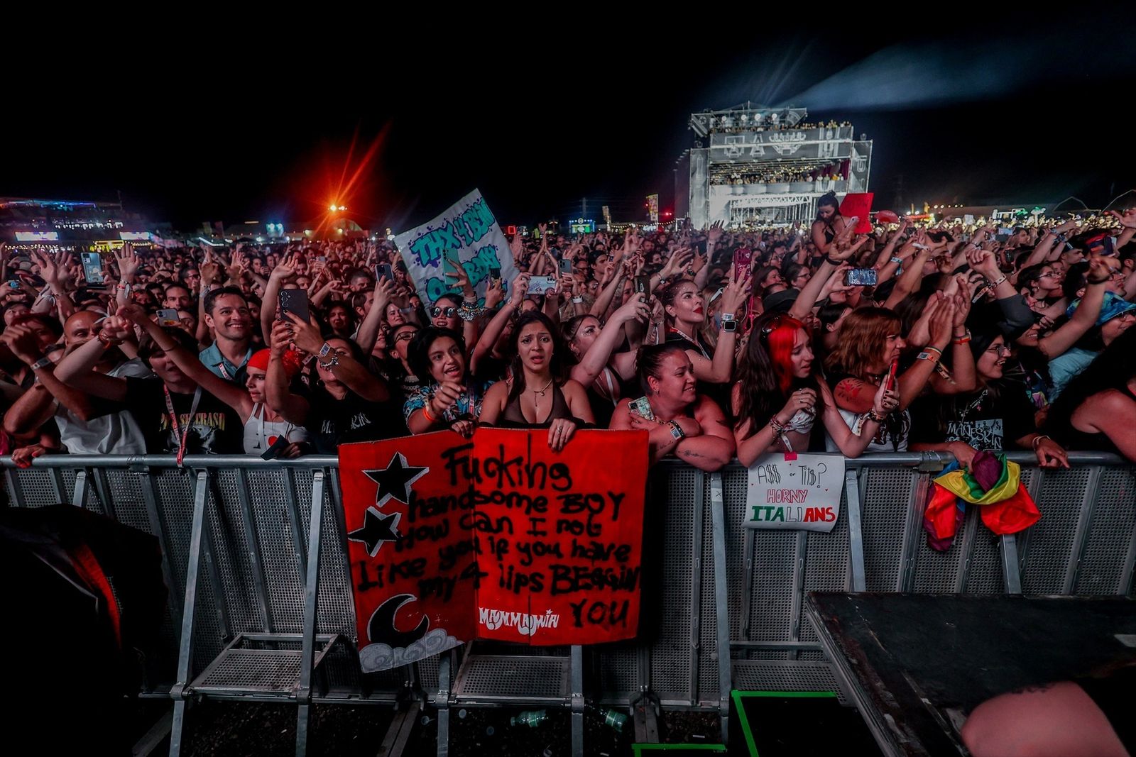 Asistentes al concierto de la banda Måneskin en el festival Mad Cool de 2024