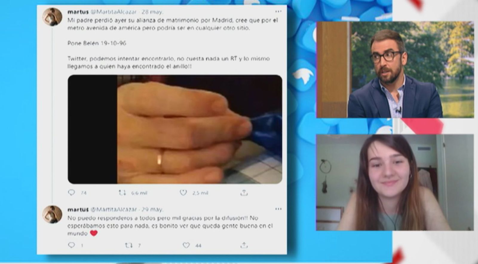 Marta pide ayuda para localizar la alianza perdida de su padre en el metro de Madrid