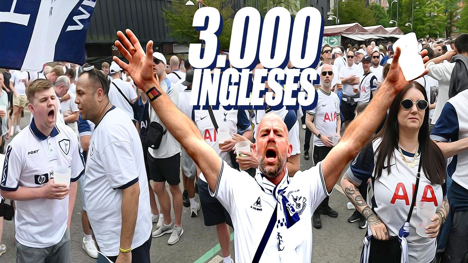 Más de 3.000 aficionados ingleses toman las calles de Madrid