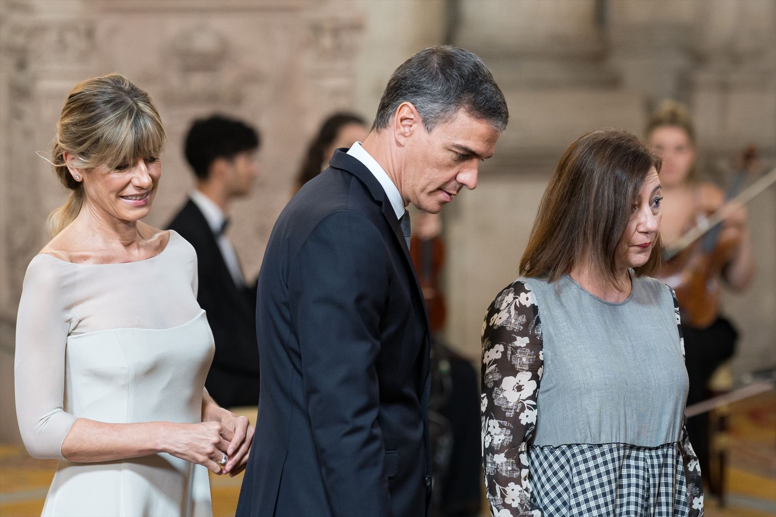 Pedro Sánchez y Begoña Gómez, durante el X aniversario de la Proclamación de Su Majestad el Rey