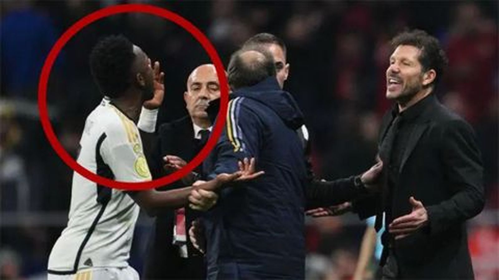 El Atlético de Madrid defiende a Simeone y acusa a Vinicius