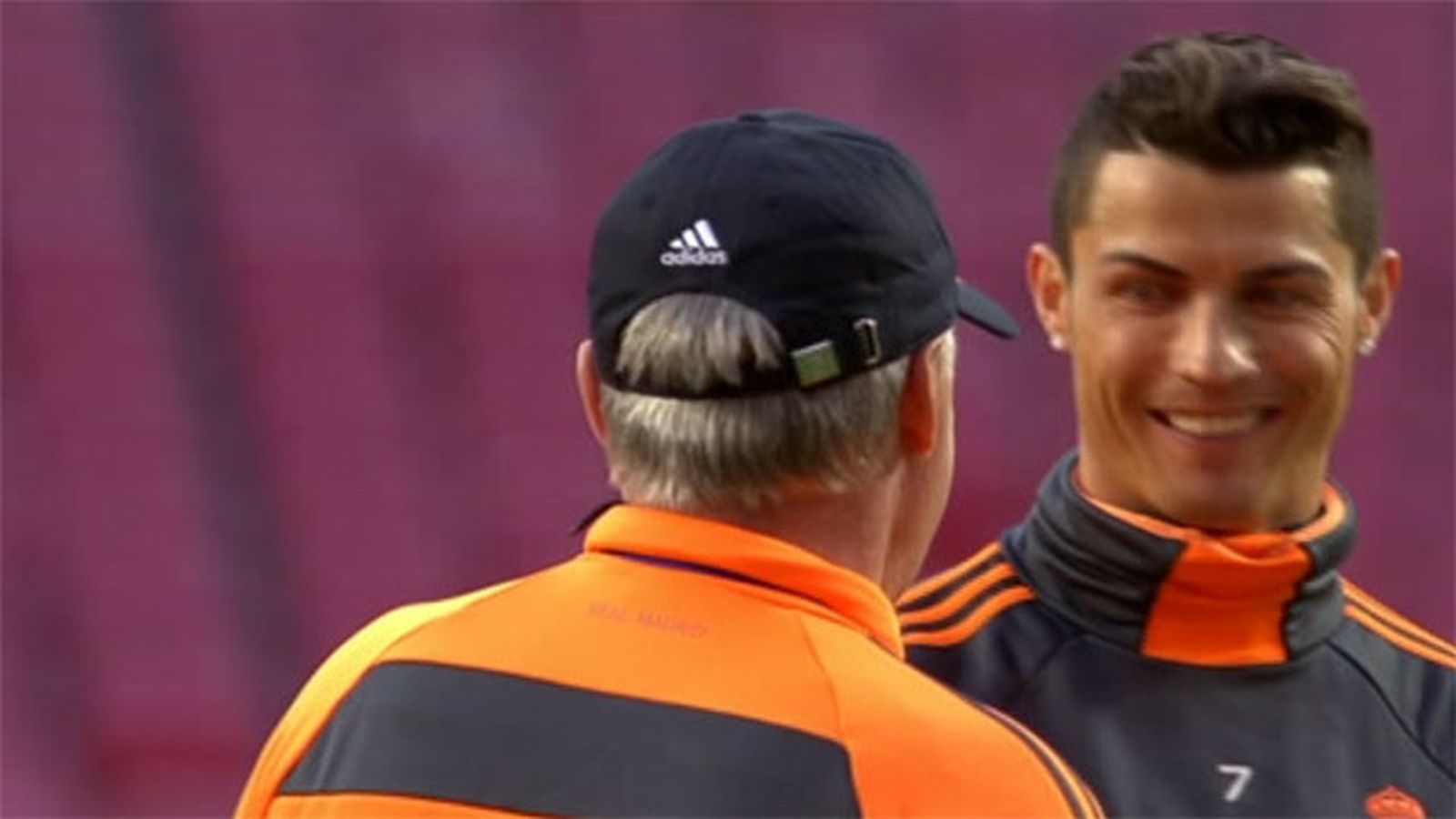 Cristiano y Ancelotti, en la última sesión de entrenamiento