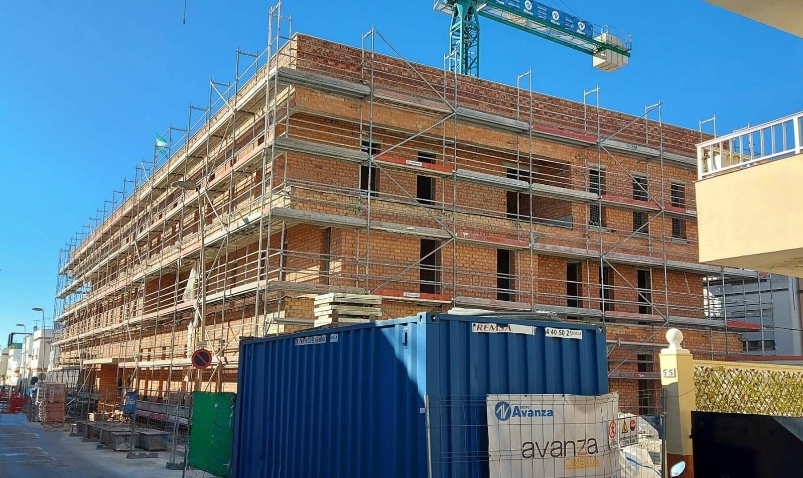 Imagen de un bloque de viviendas en construcción