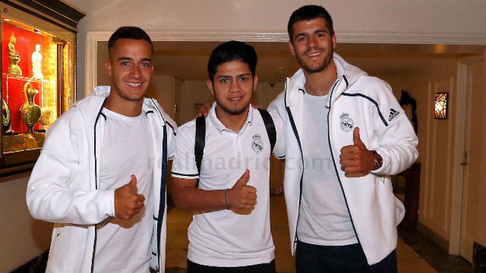 Lucas Vázquez, Sergio Díaz y Álvaro Morata