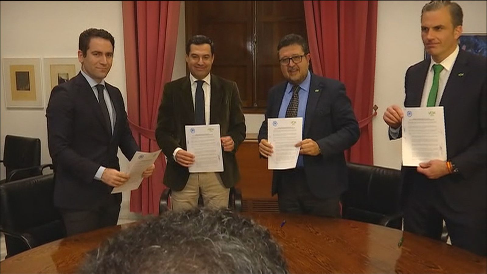 García Egea, Moreno, Serrano y Ortega
