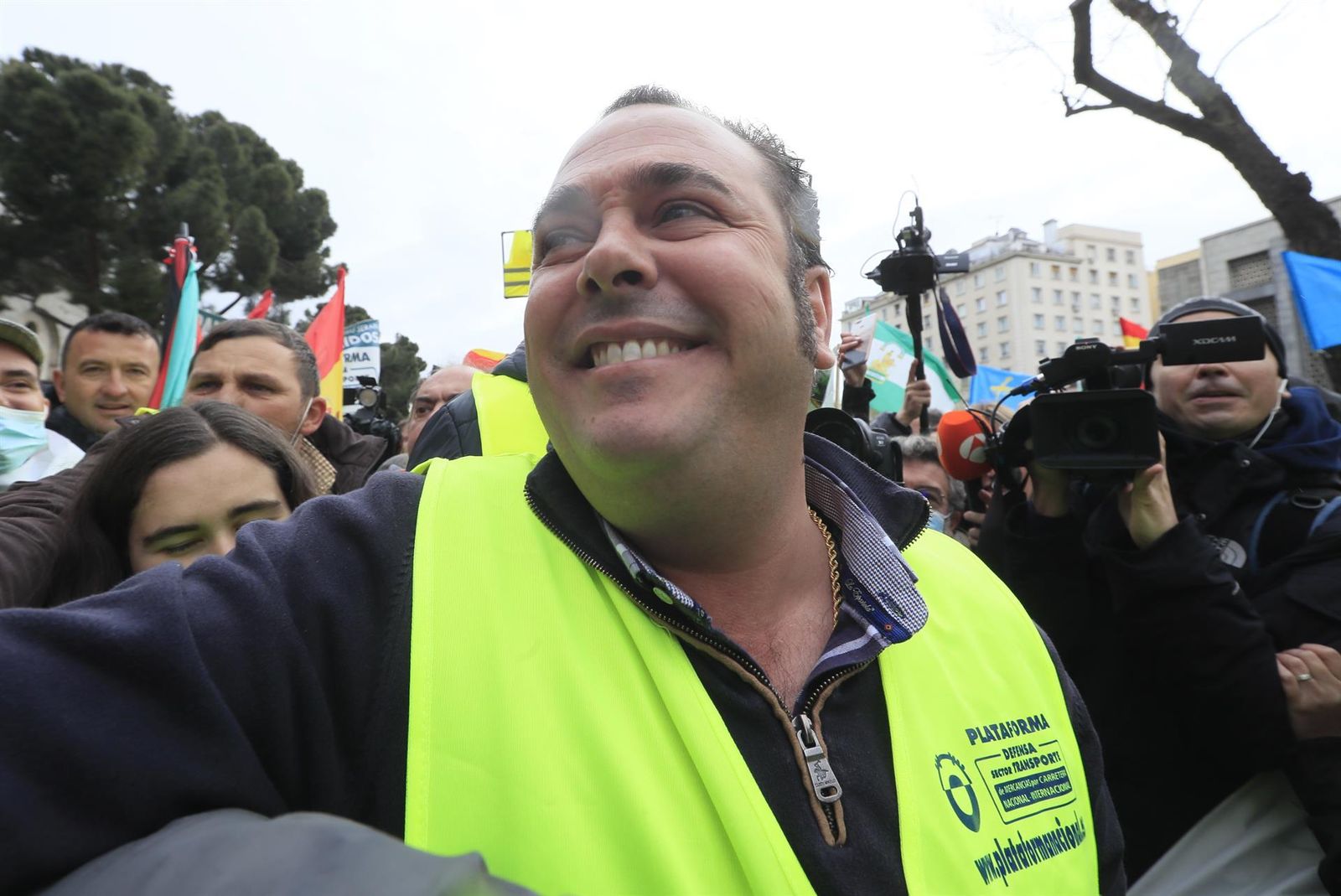 El presidente de la Plataforma Nacional por la Defensa del Transporte, Manuel Hernández