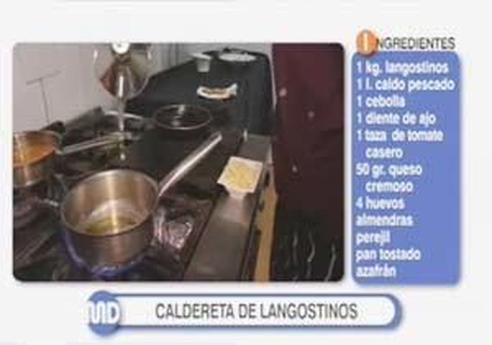 Receta de caldereta de langostinos