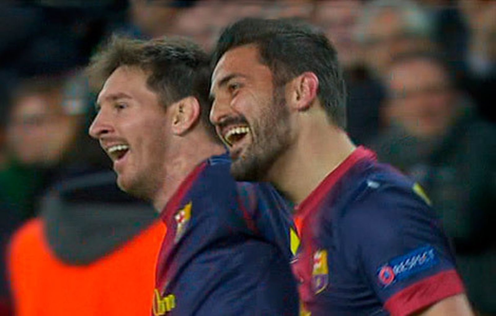 Messi y Villa goleadores en el FC Barcelona AC Milan de Champions