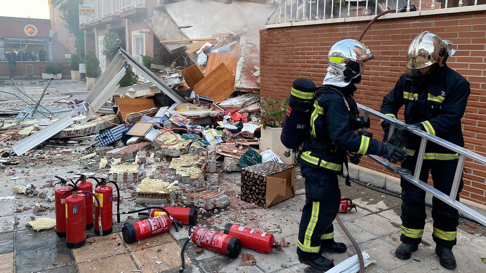 Una garrafa de acetona causa la explosión que destroza un chalet en San Martín de la Vega